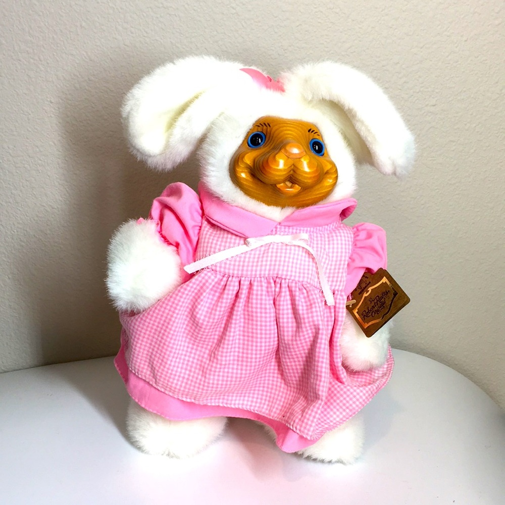 Robert Raike Paulette Easter rabbit bunny limited edition Pink White